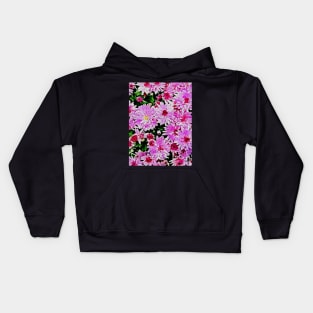 Floral pattern - pink flowers Kids Hoodie